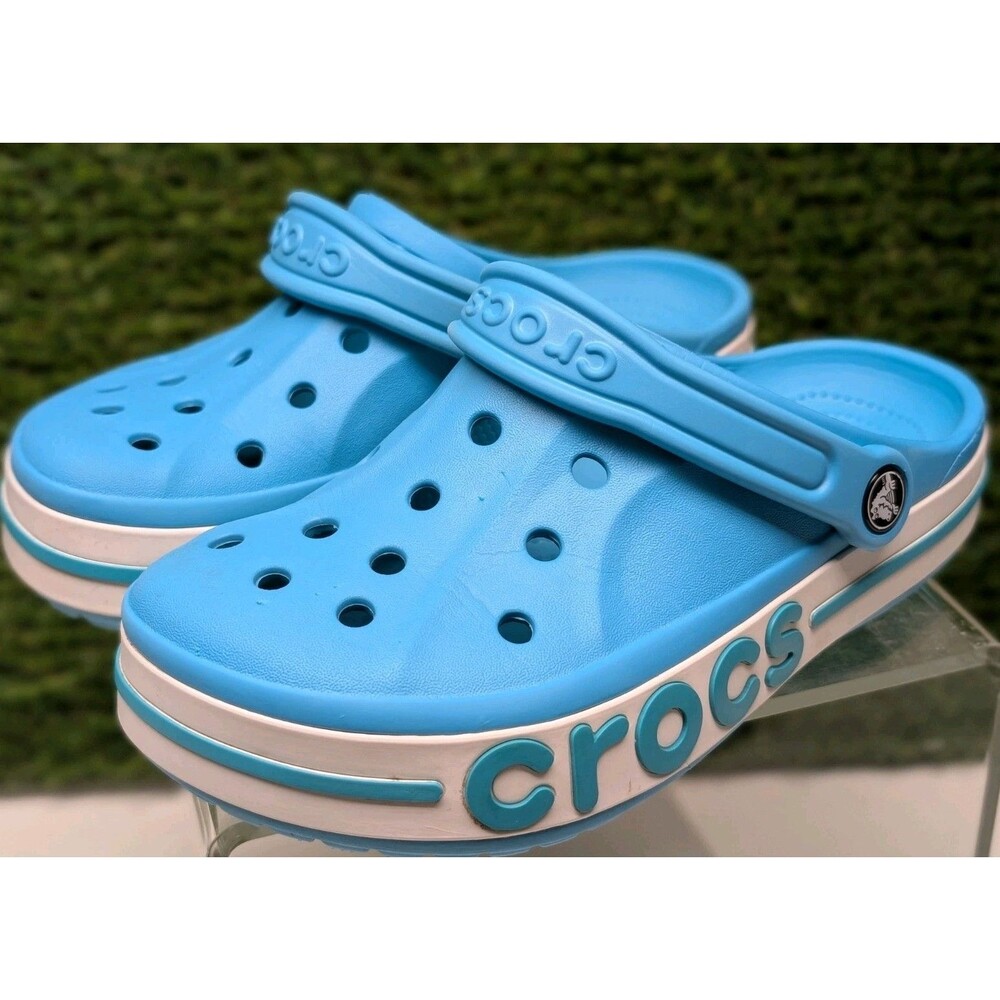 EUC CROCS OFF COURT CLOG blue / white US M 4 W 6